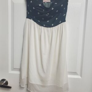 Ardene Black and White Cross Pattern Dress - SIZE M - DAMAGED